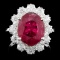 14K Gold 5.06ct Ruby & 1.24ctw Diamond Ring