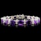 14K Gold 26.80ctw Amethyst & 1.15ctw Diamond Brace