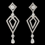 18K Gold 2.01ctw Diamond Earrings