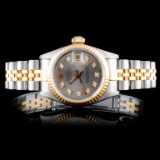 Rolex YG/SS DateJust Diamond Ladies Watch