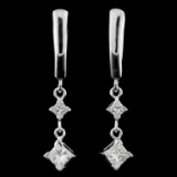 14K Gold 1.60ctw Diamond Earrings