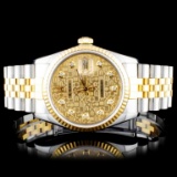 Rolex Two-Tone 36MM DateJust Diamond Wristwatch