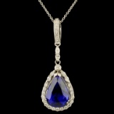 18K Gold 11.41ct Tanzanite & 1.02ctw Diamond Penda