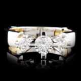 18K Gold 0.72ctw Diamond Ring