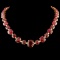 14K Gold 158.00ctw Ruby & 1.45ctw Diamond Necklace