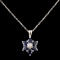 14K Gold 1.68ct Sapphire & 0.05ctw Diamond Pendant