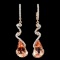 14K Gold 14.80ct Morganite & 1.75ctw Diamond Earri