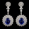 18K Gold 7.50ct Tanzanite & 4.58ct Diam Earrings