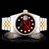 Rolex Two-Tone 36MM DateJust Diamond Wristwatch