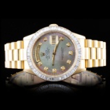 Rolex 18K YG Day-Date Diamond Wristwatch