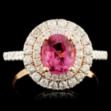 18K Gold 1.28ct Spinel & 0.85ctw Diamond Ring