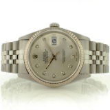 Rolex DateJust 18K White Gold & SS 36MM Wristwatch