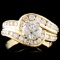 14K Gold 1.10ctw Diamond Ring