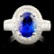 18K Gold 3.55ct Tanzanite & 1.18ctw Diamond Ring