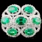 18K Gold 2.80ctw Emerald & 1.07ctw Diamond Ring