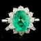 18K Gold 2.20ct Emerald & 0.89ctw Diamond Ring