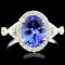 18K Gold 2.04ct Tanzanite & 0.45ctw Diamond Ring