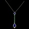 18K Gold 14.92ct Tanzanite & 0.65ctw Diamond Penda