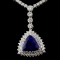 18K White Gold 7.84ct Tanzanite & 10.67ct Diamond