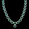 14K Gold 41.47ct Emerald & 10.92ct Diamond Necklac