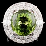 18K Gold 15.99 Tourmaline & 3.18ctw Diamond Ring