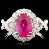 18K Gold 2.81ct Ruby & 1.00cw Diamond Ring