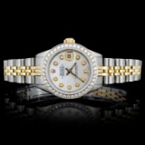 Rolex YG/SS DateJust Ladies 1.00ct Diamond Watch