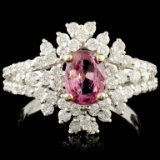 18K Gold 0.95ct Spinel & 1.06ctw Diamond Ring