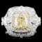 18K Gold 2.82ctw Fancy Diamond Ring