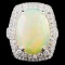 18K Gold 5.89ct Opal & 1.04ct Diamond Ring