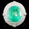 18K Gold 8.12ct Emerald & 1.55ctw Diamond Ring