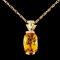 14K Gold 1.80ctw Topaz Pendant