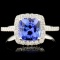 14K Gold 1.61ct Tanzanite & 0.42ctw Diamond Ring