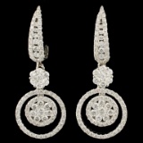 18K Gold 1.43ctw Diamond Earrings