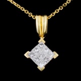 18K Gold 0.50ctw Diamond Pendant