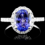 14K Gold 2.37ct Tanzanite & 0.67ctw Diamond Ring