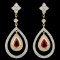 18K Gold 0.98ct Ruby & 0.94ctw Diamond Earrings