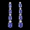 14k Gold 7.00ct Tanzanite & 0.50ct Diam Earrings