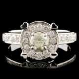 18K Gold 0.79ctw Diamond Ring