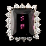 14K Gold 6.63ct Tourmaline & 0.67ctw Diamond Ring