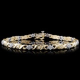 14K Two-Tone 1.00ctw Diamond Bracelet