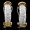 18K Two Tone 1.41ct Diamond Earrings