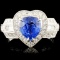 18K Gold 2.01ct Sapphire & 0.80ctw Diamond Ring