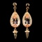 18K Gold 6.74ct Morganite & 1.16ctw Diamond Earrin