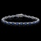 14k Gold 12.00ct Sapphire & 0.50ct Diamond Bracel