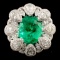 18K Gold 4.83ct Emerald & 2.02ctw Diamond Ring