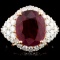 18K Rose Gold 6.07ct Ruby & 2.48ctw Diamond Ring