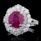 18K Gold 3.23ct Ruby & 1.51ct Diamond Ring