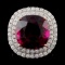 18K Rose Gold 18.74ct Tourmaline & 2.37ct Diamond