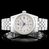 Rolex DateJust SS Diamond 36MM Wristwatch